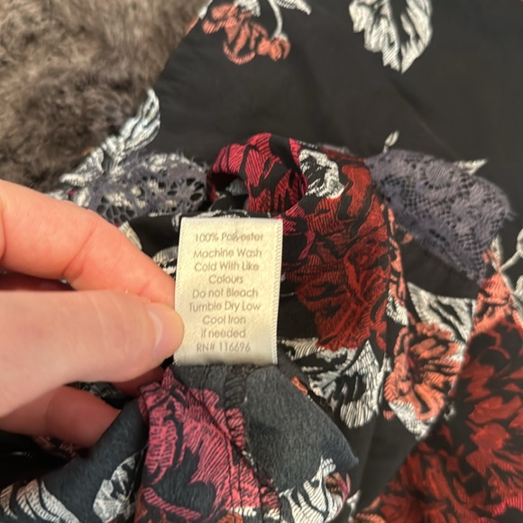 Black Floral Pajama Set Japna Lounge Made in India - Picture 7 of 7